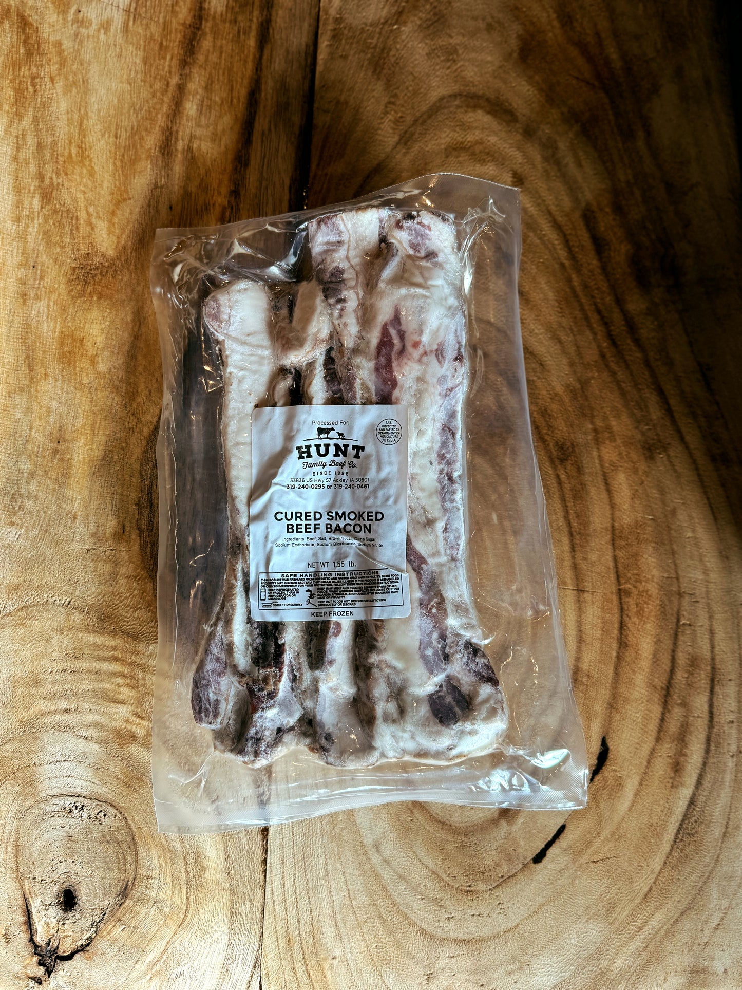 Cured Smoked Beef Bacon